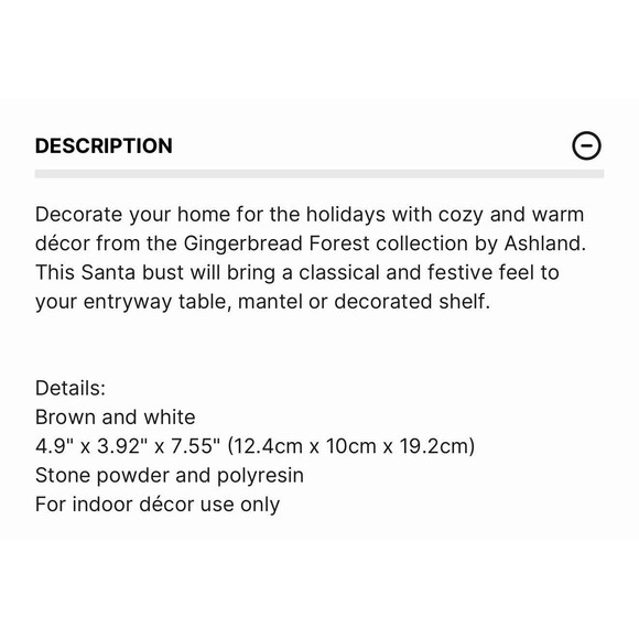 7.5” Santa Bust Table Top Decor NEW - Picture 5 of 5